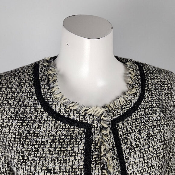 Van Heusen Studio Black Tweed Blazer Jacket Size M - Picture 2 of 9